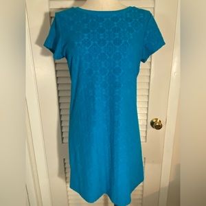 Mod “Lands End” Teal Shift Dress- Size Smal 4-6